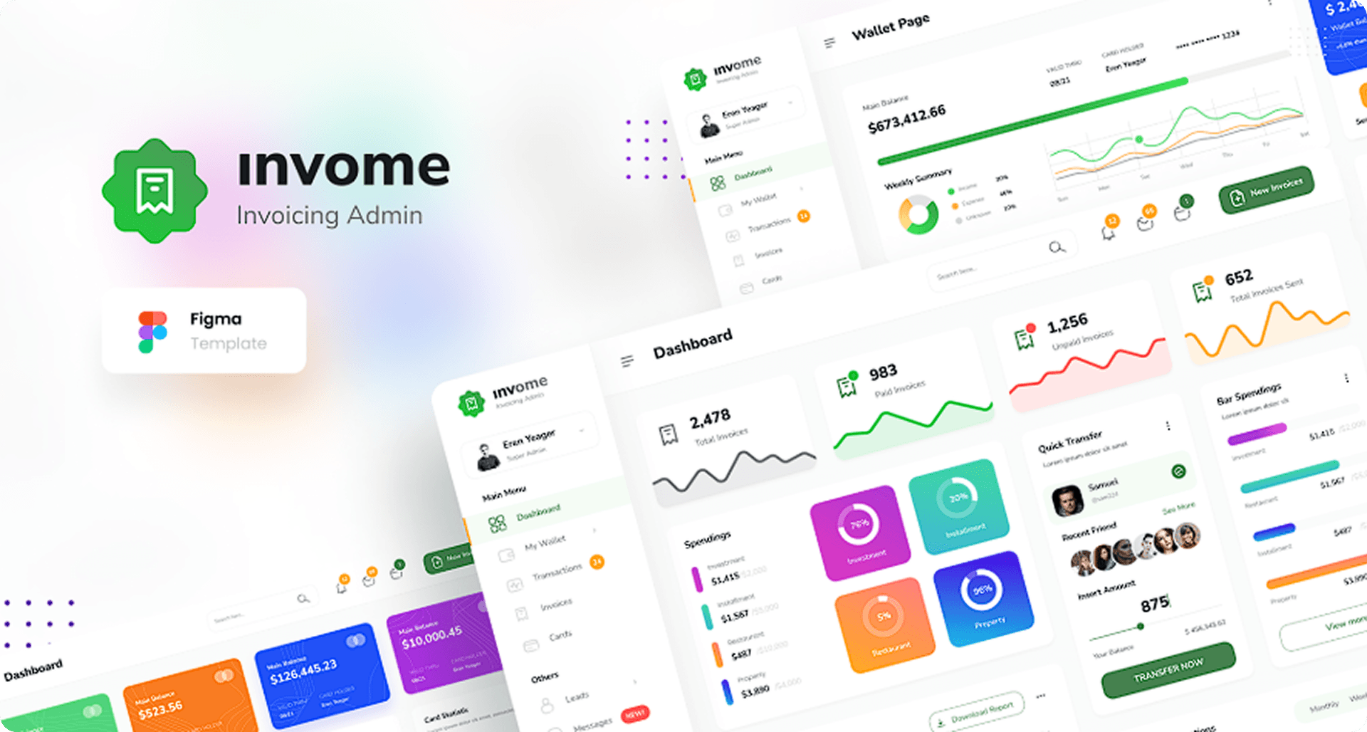 Billing software dashboard preview